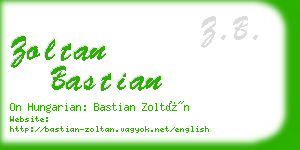 zoltan bastian business card